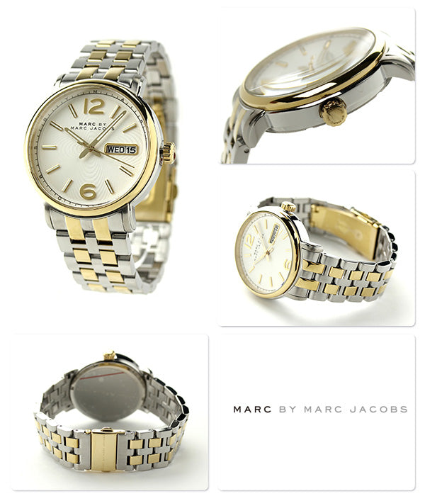 Marc Jacobs Fergus White Dial Two Tone Steel Strap Watch for Men - MBM5079 Buy Now By Marc Jacobs