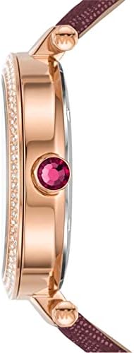 Michael Kors Parker Rose Gold Dial Maroon Leather Strap Watch For Women - MK2974 Buy Now By Michael Kors