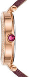 Michael Kors Parker Rose Gold Dial Maroon Leather Strap Watch For Women - MK2974 Buy Now By Michael Kors