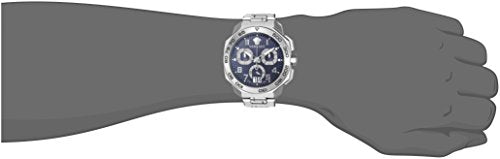 Versace Dylos Chronograph Blue Dial Silver Steel Strap Watch for Men - VQC090016 Buy Now By Versace