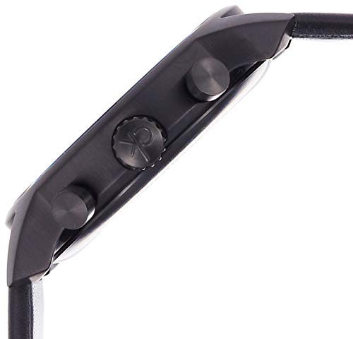 Calvin Klein City Chronograph Grey Dial Black Leather Strap Watch for Men - K2G177C3 Buy Now By Calvin Klein