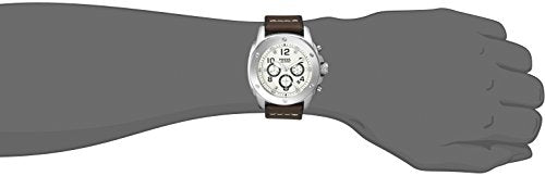 Fossil Modern Machine White Dial Brown Leather Strap Watch for Men - FS4929 Buy Now By Fossil