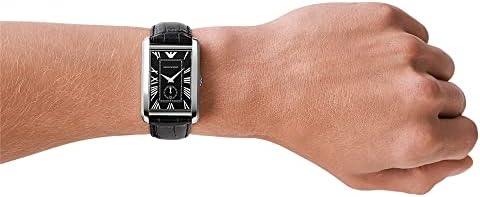 Emporio Armani Classic Analog Black Dial Black Leather Strap Strap Watch For Men - AR1604 Buy Now By Emporio Armani