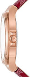 Michael Kors Lennox Three Hand Silver Dial Red Leather Strap Watch For Women - MK7308 Buy Now By Michael Kors