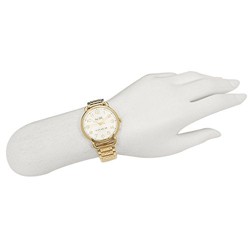 Coach Delancey White Dial Gold Steel Strap Watch for Women - 14502241 Buy Now By Coach