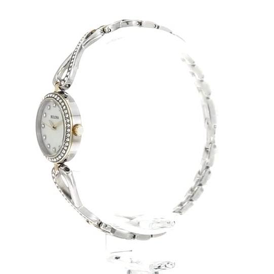 Bulova Analog Crystals Mother of Pearl Dial Silver Steel Strap Watch for Women - 98X109 Buy Now By Bulova