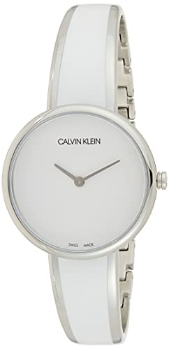 Calvin Klein Seduce White Dial Two Tone Steel Strap Watch for Women - K4E2N116 Buy Now By Calvin Klein