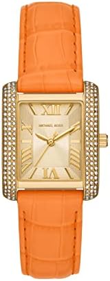 Michael Kors Emery Three Hand Rose Gold Dial Orange Leather Strap Watch For Women - MK2983 Buy Now By Michael Kors