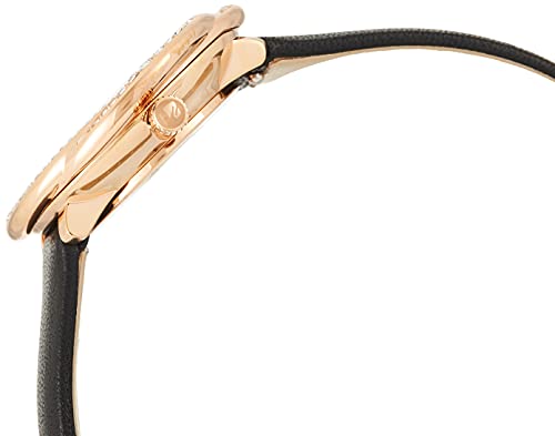 Swarovski Crystal Flower Black Dial Black Leather Strap Watch for Women - 5552421 Buy Now By Swarovski