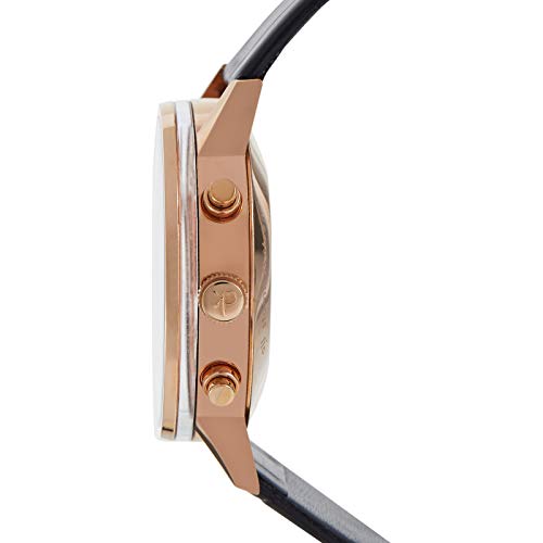 Calvin Klein Post Minimal Chronograph Rose Gold Dial Black Leather Strap Watch for Men - K7627201 Buy Now By Calvin Klein