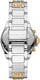 Michael Kors Wren Chronograph Crystals Silver Two Tone Steel Strap Watch for Women - MK6953 Buy Now By Michael Kors