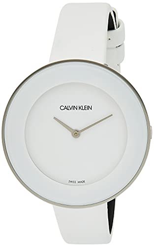 Calvin Klein Chic White Dial White Leather Strap Watch for Women - K7N23TK2 Buy Now By Calvin Klein