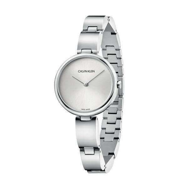 Calvin Klein Wavy Silver Dial Silver Steel Strap Watch for Women - K9U23146 Buy Now By Calvin Klein