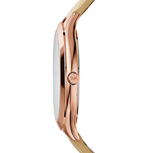 Michael Kors Runway Slim Quartz White Dial Beige Leather Strap Watch For Women - MK2284 Buy Now By Michael Kors