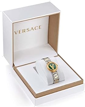 Versace Virtus Quartz Green Dial Two Tone Steel Strap Watch For Women - VET300821 Buy Now By Versace