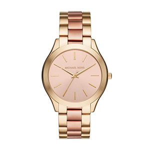 Michael Kors Slim Runway Pink Dial Two Tone Steel Strap Watch for Women - MK3493 Buy Now By Michael Kors