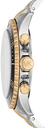 Michael Kors Bayville Chronograph Black Dial Two Tone Steel Strap Watch For Women - MK8872 Buy Now By Michael Kors