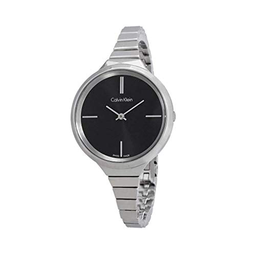 Calvin Klein Lively Black Dial Silver Steel Strap Watch for Women - K4U23121 Buy Now By Calvin Klein