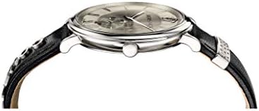 Versace V-Circle Black Manifesto Courage Quartz Silver Dial Black Leather Strap Watch for Men - VBQ080017 Buy Now By Versace