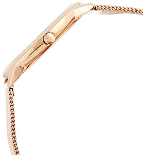 Calvin Klein Minimal Black Dial Rose Gold Mesh Bracelet Watch for Men - K3M21621 Buy Now By Calvin Klein