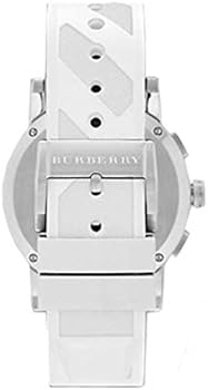 Burberry The City Chronograph Silver Dial White Rubber Strap Watch for Men - BU9810 Buy Now By Burberry