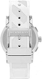Burberry The City Chronograph Silver Dial White Rubber Strap Watch for Men - BU9810 Buy Now By Burberry