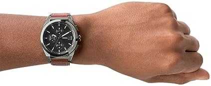 Fossil Everett Chronograph Grey Dial Brown Leather Strap Watch for Men - FS5799 Buy Now By Fossil