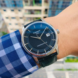 Tissot T Classic Luxury Powermatic 80 Black Dial Black Leather Strap Watch For Men - T086.408.16.051.00 Buy Now By Tissot