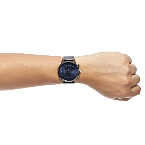 Hugo Boss Architectural Blue Dial Grey Steel Strap Watch for Men - 1513574 Buy Now By Hugo Boss