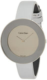 Calvin Klein Chic Silver Dial White Leather Strap Watch for Women - K7N23UP8 Buy Now By Calvin Klein