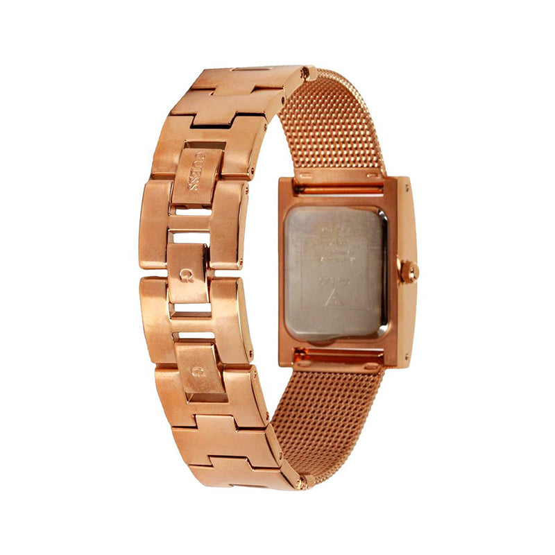 Guess Nouveau Diamonds Rose Gold Dial Rose Gold Mesh Bracelet Watch for Women - W0127L3 Buy Now By Guess