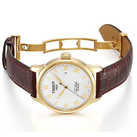 Tissot Le Locle Automatic Gold Dial Brown Leather Strap Watch For Men - T41.5.413.73 Buy Now By Tissot