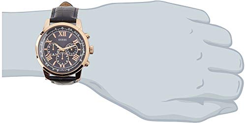 Guess Horizon Chronograph Blue Dial Blue Leather Strap Watch For Men - W0380G5 Buy Now By Guess