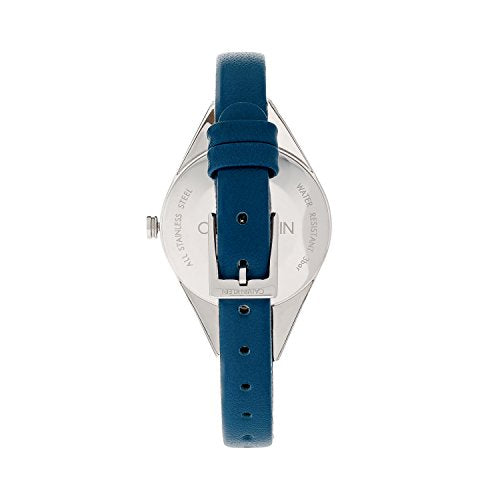 Calvin Klein Rebel Blue Silver Dial Blue Leather Strap Watch for Women - K8P231V6 Buy Now By Calvin Klein