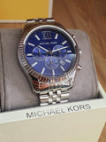 Michael Kors Lexington Chronograph Blue Dial Silver Steel Strap Watch for Men - MK8280 Buy Now By Michael Kors