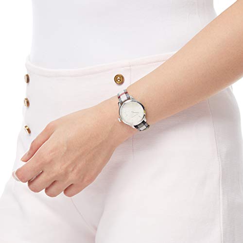 Burberry Classic Stone Silver Dial Horseberry Black Leather Strap Watch for Women - BU10103 Buy Now By Burberry