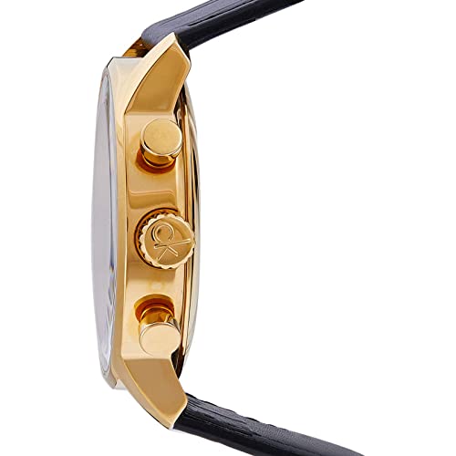 Calvin Klein City Chronograph Silver Dial Black Leather Strap Watch for Men - K2G275C6 Buy Now By Calvin Klein