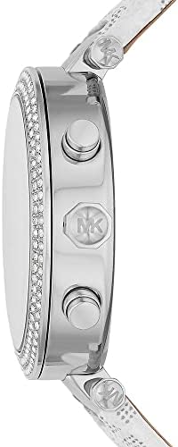 Michael Kors Parker Chronograph White Dial White Leather Strap Watch For Women - MK7226 Buy Now By Michael Kors