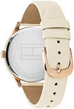 Tommy Hilfiger Brooke Quartz White Dial Cream Leather Strap Watch for Women - 1782022 Buy Now By Tommy Hilfiger