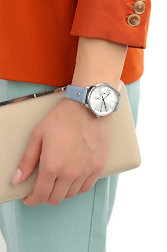 Tommy Hilfiger Brooke Silver Dial Blue Leather Strap Watch for Women - 1782023 Buy Now By Tommy Hilfiger