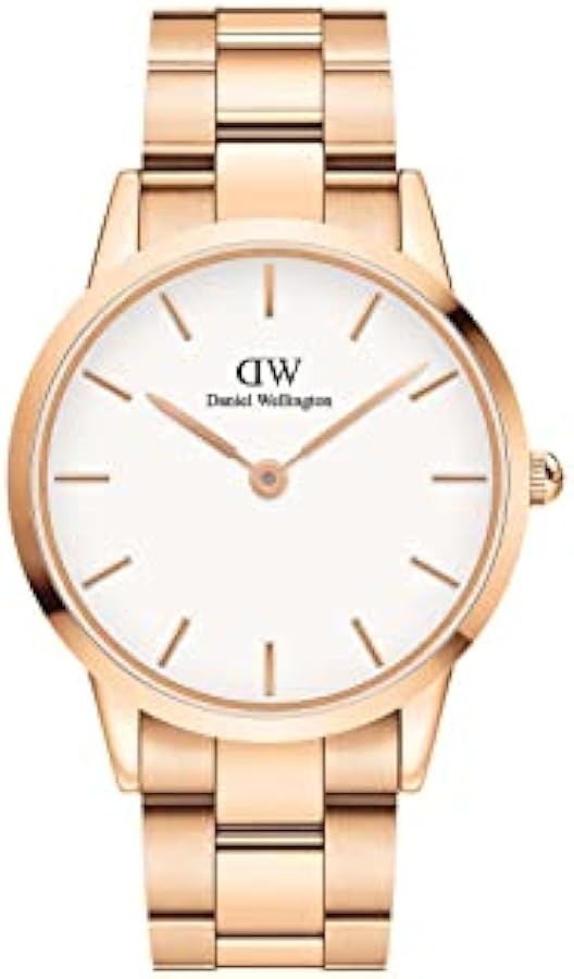 Daniel Wellington Iconic Link White Dial Rose Gold Steel Strap Watch for Women - DW00100213 Buy Now By Daniel Wellington