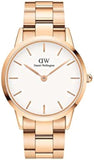 Daniel Wellington Iconic Link White Dial Rose Gold Steel Strap Watch for Women - DW00100213 Buy Now By Daniel Wellington