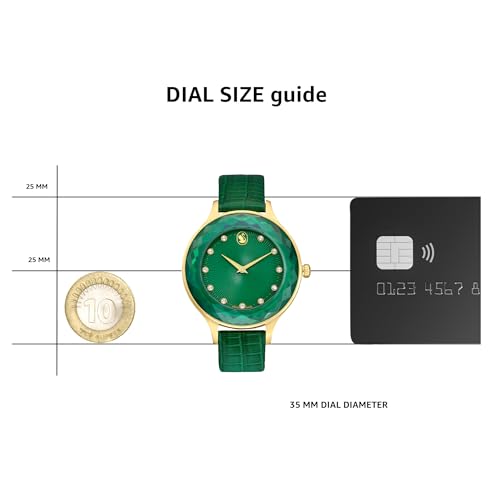 Swarovski Octea Nova Crystals Green Dial Green Leather Strap Watch for Women - 5650005 Buy Now By Swarovski