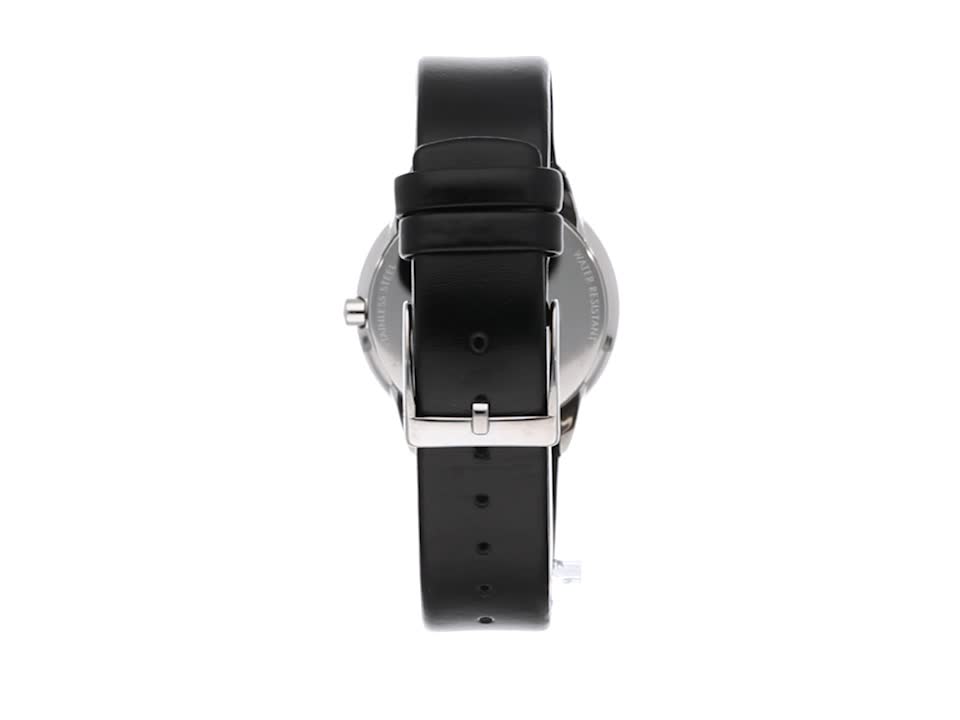Calvin Klein Minimal Silver Dial Black Leather Strap Watch for Men - K3M221CY Buy Now By Calvin Klein