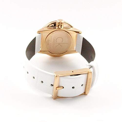 Calvin Klein Accent White Dial White Leather Strap Watch for Women - K2Y2Y6KW Buy Now By Calvin Klein