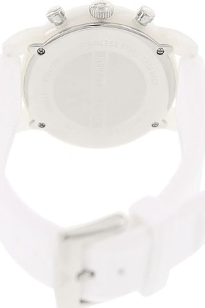 Emporio Armani Classic Chronograph White Dial White Rubber Strap Watch For Men - AR1054 Buy Now By Emporio Armani
