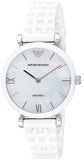 Emporio Armani Giannti T Bar Quartz Mother of Pearl Dial White Steel Strap Watch For Women - AR1485 Buy Now By Emporio Armani