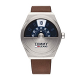 Tommy Hilfiger Monogram Pop Quartz Silver Dial Brown Leather Strap Watch For Men - 1791772 Buy Now By Tommy Hilfiger