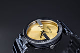 Gucci Interlocking G Quartz Gold Dial Black Steel Strap Watch For Women - YA133314 Buy Now By Gucci