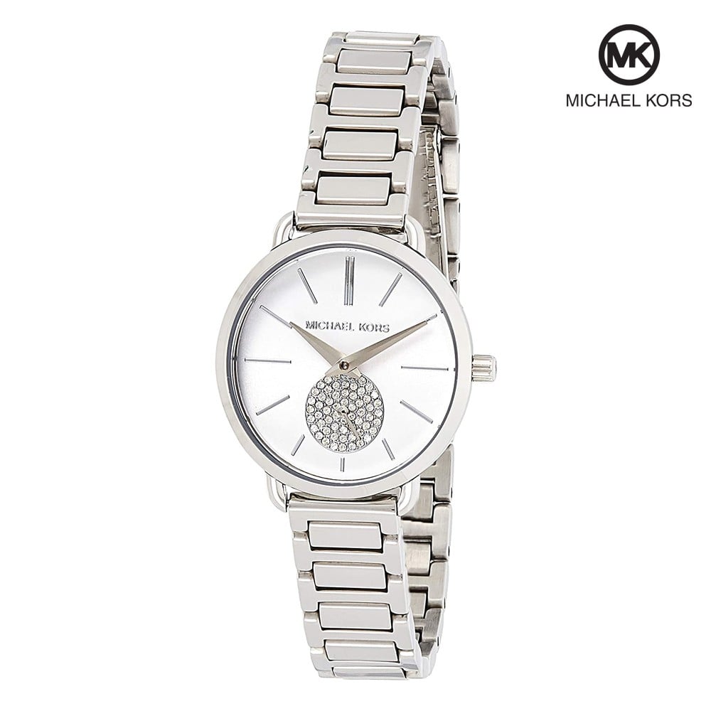 Michael Kors Portia Quartz Silver Dial Silver Steel Strap Watch For Women - MK3837 Buy Now By Michael Kors